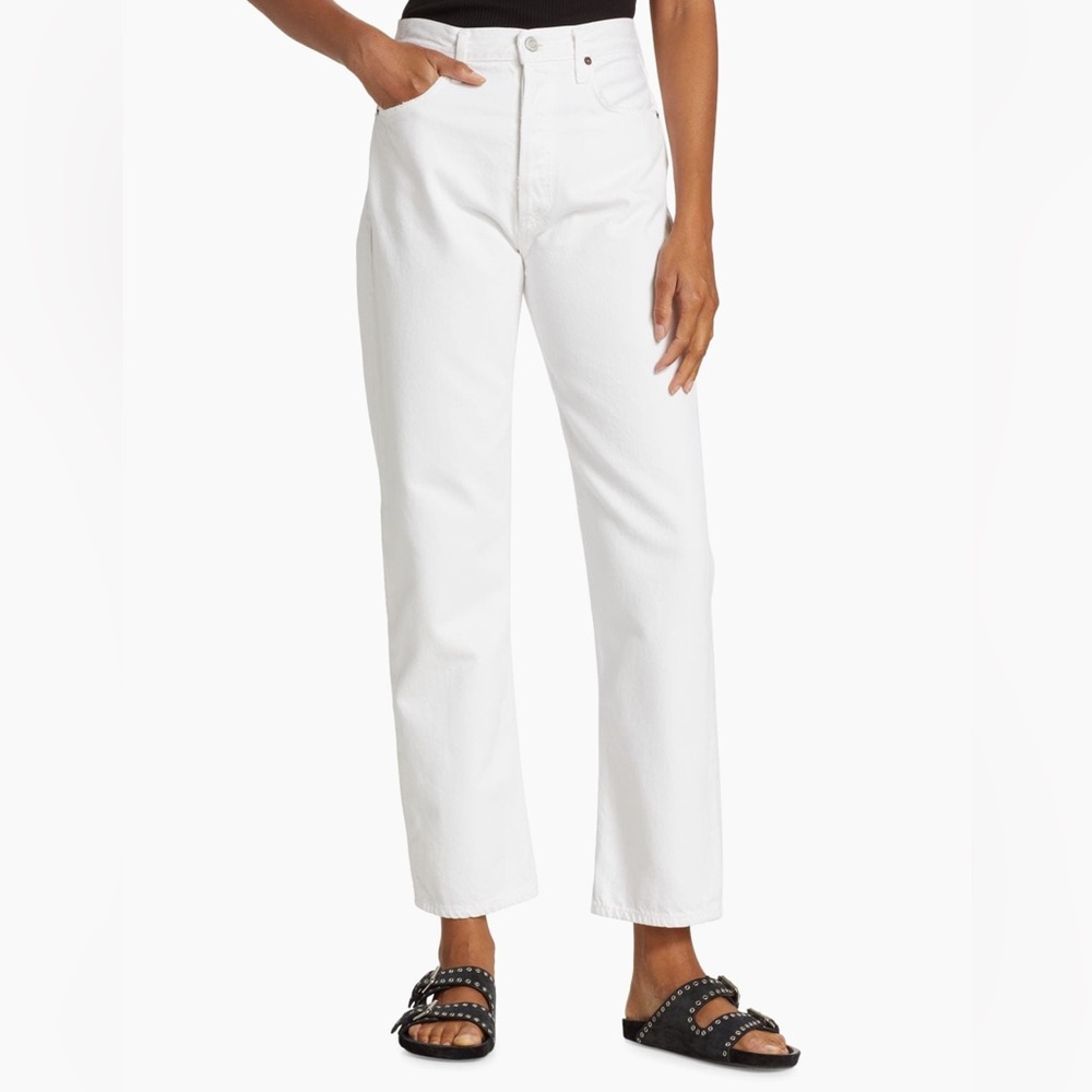 AGOLDE 90s Pinch Waist Jeans, Marshmallow, Size 28